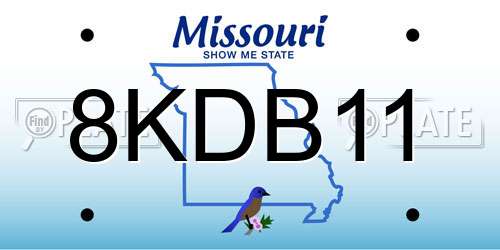 8KDB11 Missouri License Plate