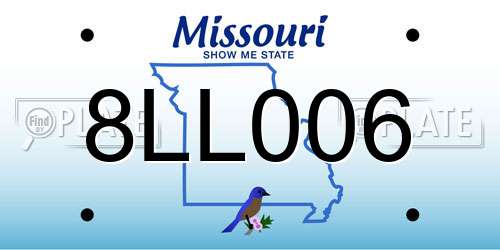 8LL006 Missouri License Plate