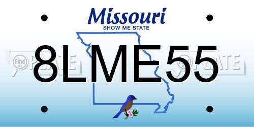 8LME55 Missouri License Plate