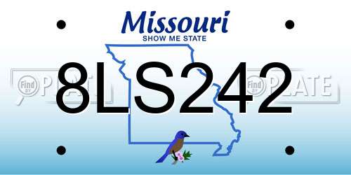 8LS242 Missouri License Plate