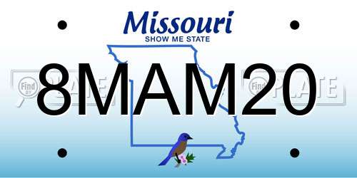 8MAM20 Missouri License Plate