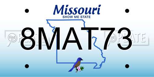8MAT73 Missouri License Plate