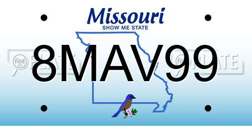 8MAV99 Missouri License Plate