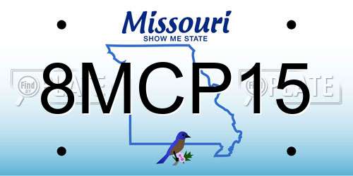8MCP15 Missouri License Plate