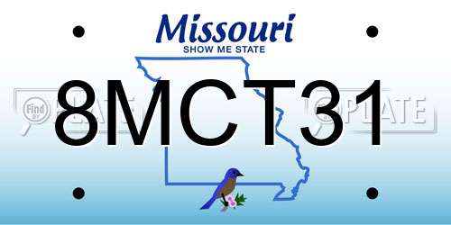 8MCT31 Missouri License Plate