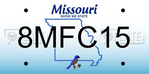 8MFC15 Missouri License Plate