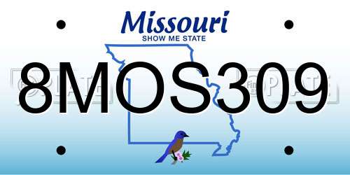8MOS309 Missouri License Plate