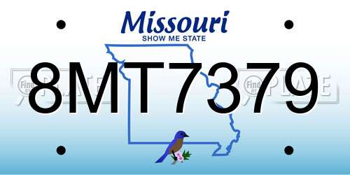 8MT7379 Missouri License Plate