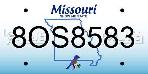 8OS8583 Missouri License Plate