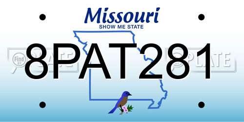 8PAT281 Missouri License Plate