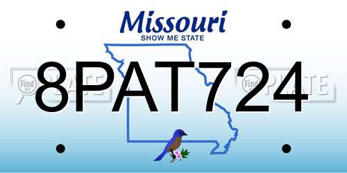 8PAT724 Missouri License Plate