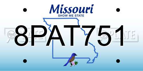 8PAT751 Missouri License Plate