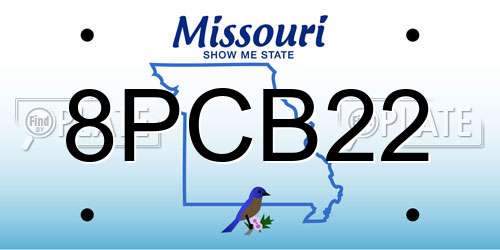 8PCB22 Missouri License Plate