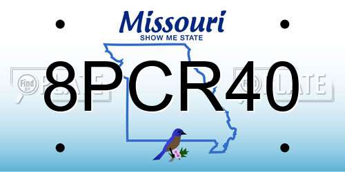 8PCR40 Missouri License Plate