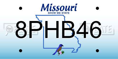 8PHB46 Missouri License Plate