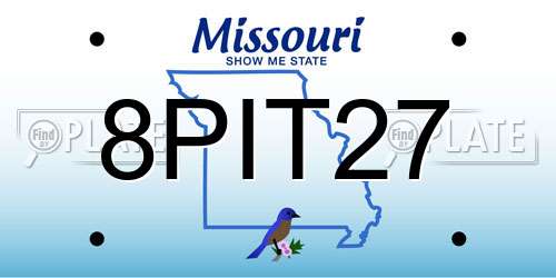8PIT27 Missouri License Plate