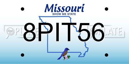 8PIT56 Missouri License Plate