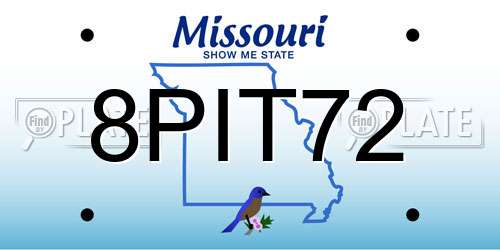 8PIT72 Missouri License Plate