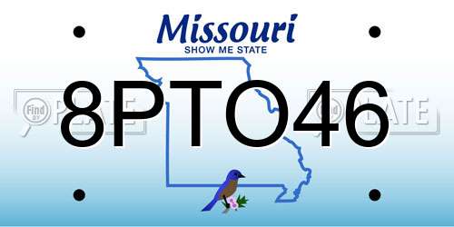 8PTO46 Missouri License Plate