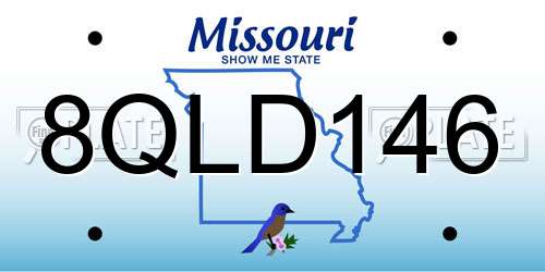 8QLD146 Missouri License Plate