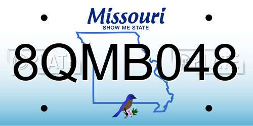 8QMB048 Missouri License Plate
