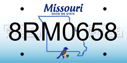 8RM0658 Missouri License Plate
