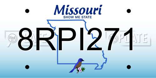 8RPI271 Missouri License Plate