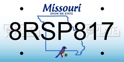 8RSP817 Missouri License Plate