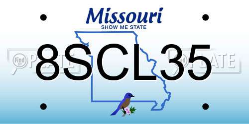 8SCL35 Missouri License Plate