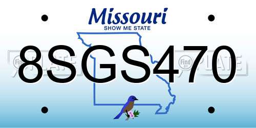 8SGS470 Missouri License Plate