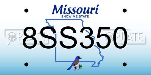 8SS350 Missouri License Plate