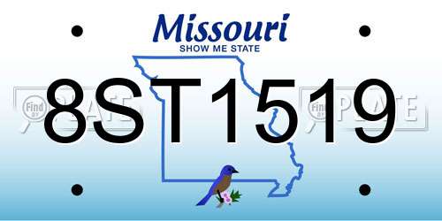 8ST1519 Missouri License Plate