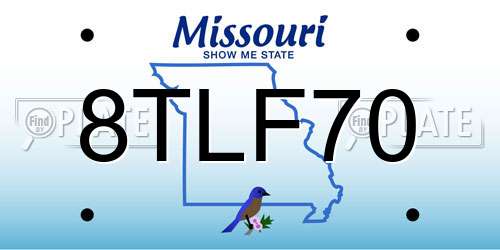 8TLF70 Missouri License Plate