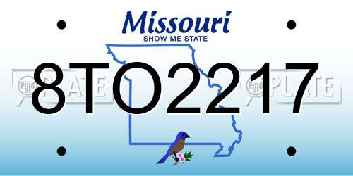 8TO2217 Missouri License Plate