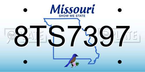 8TS7397 Missouri License Plate