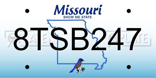 8TSB247 Missouri License Plate