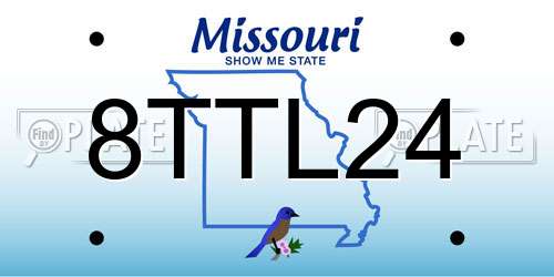 8TTL24 Missouri License Plate