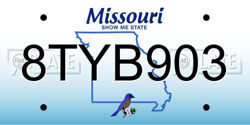 8TYB903 Missouri License Plate