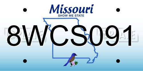 8WCS091 Missouri License Plate