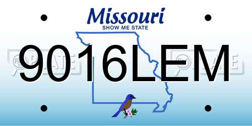 9016LEM Missouri License Plate