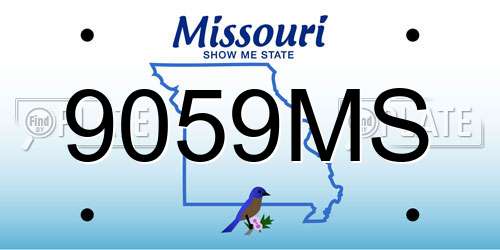 9059MS Missouri License Plate