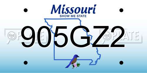 905GZ2 Missouri License Plate