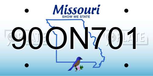 90ON701 Missouri License Plate