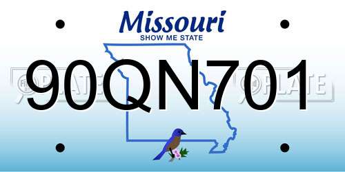 90QN701 Missouri License Plate