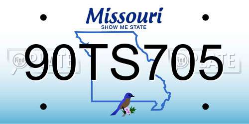 90TS705 Missouri License Plate