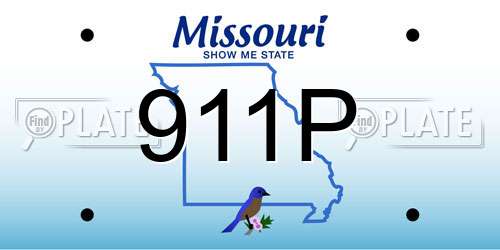 911P Missouri License Plate