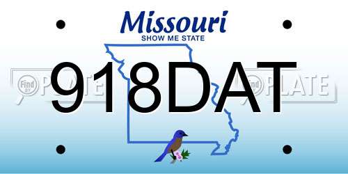 918DAT Missouri License Plate