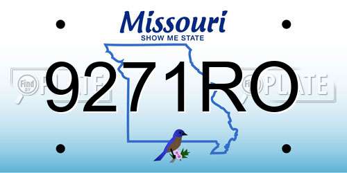 9271RO Missouri License Plate