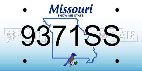 9371SS Missouri License Plate