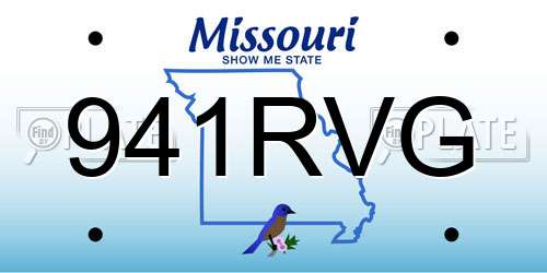 941RVG Missouri License Plate